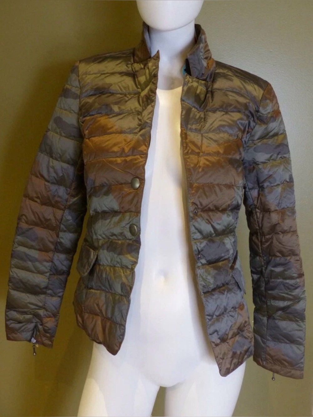 My Anorak Down Blazer Jacket ANT. SILVER CAMO Women’s XL